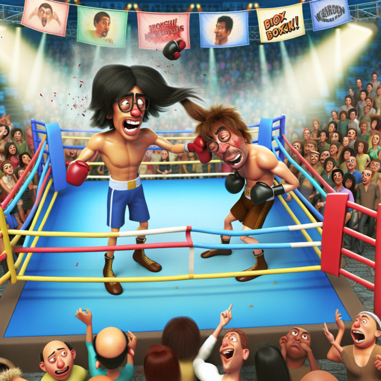 ฮา! นักมวยโดนชกจนผมปลอมหลุดคาเวที!